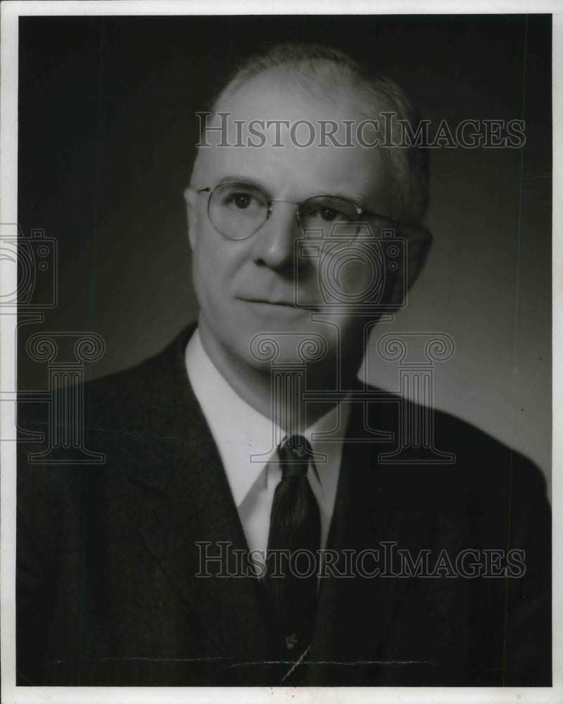 1958 Press Photo George R. Herzog Vice Chairman Union Commerce Bank Board - Historic Images