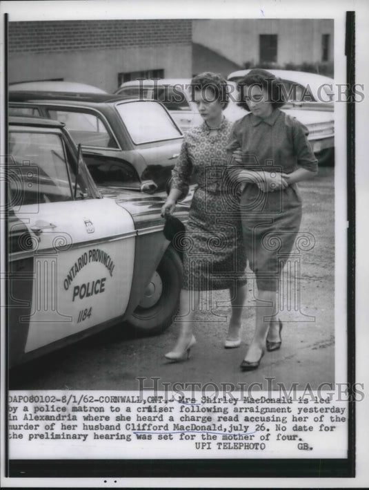 1962 Press Photo Shirley MacDonald charged of murder of her husband - Historic Images