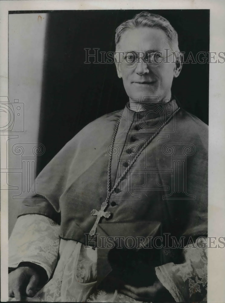 1937 Press Photo Archbishop Arthur J Drossaerts of San Antonio Texas - Historic Images