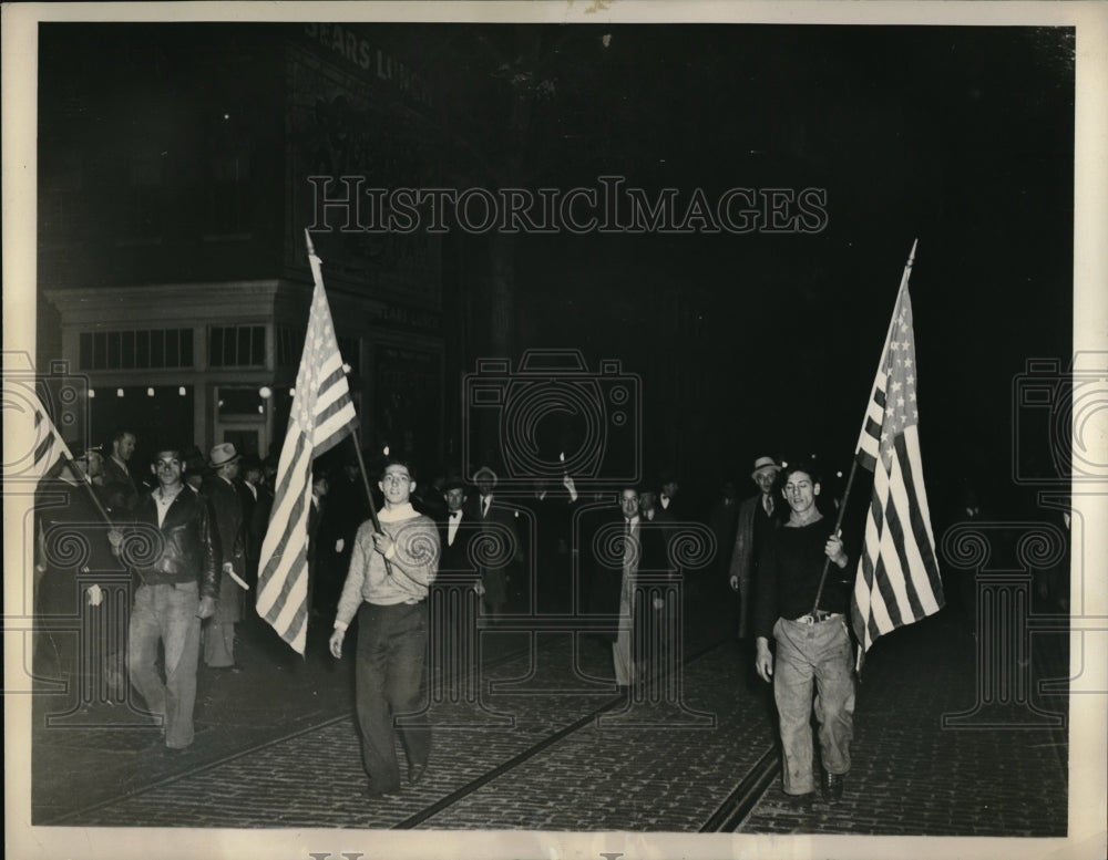 1936 Press Photo Democratic Club of Maryland Members Welcome Pres. Roosevelt - Historic Images