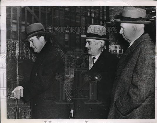 1948 Press Photo West Orange,N.J PD Reed, chair of G.E. Co,C Edison & WW Freeman-Historic Images