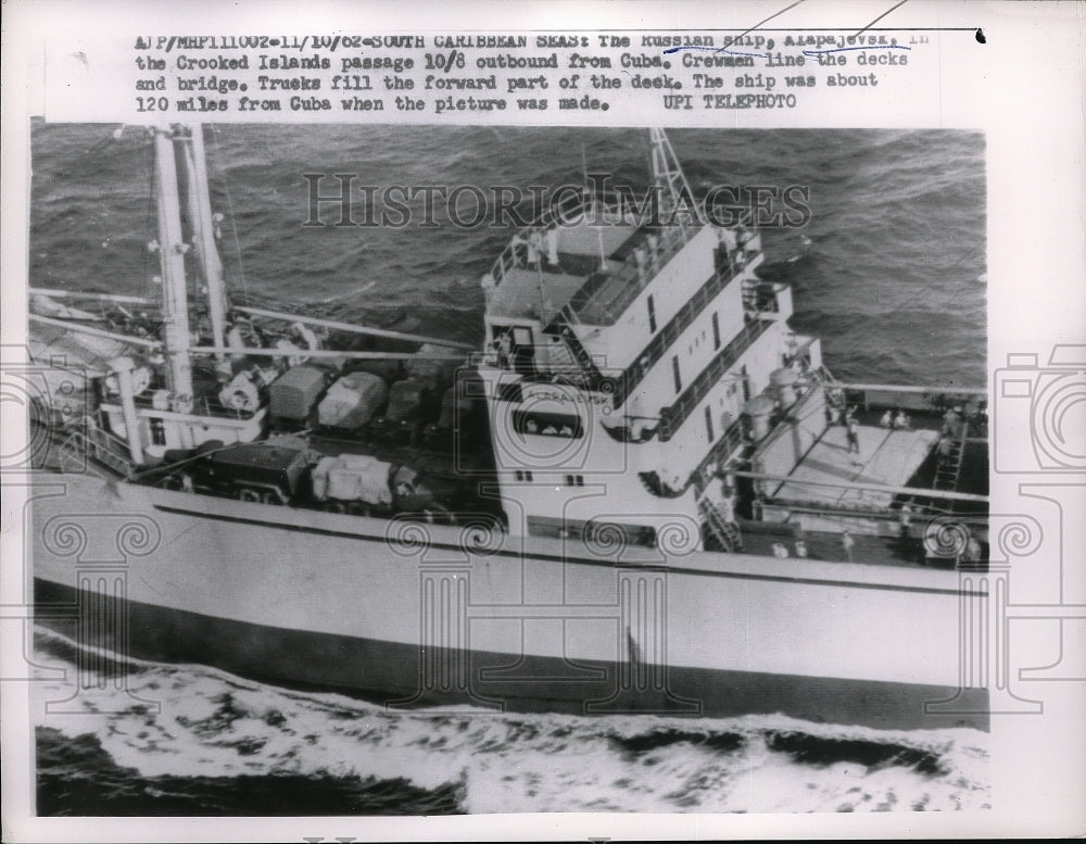 1962 Russian ship Alapajevsk goes through Crooked Islands passage - Historic Images