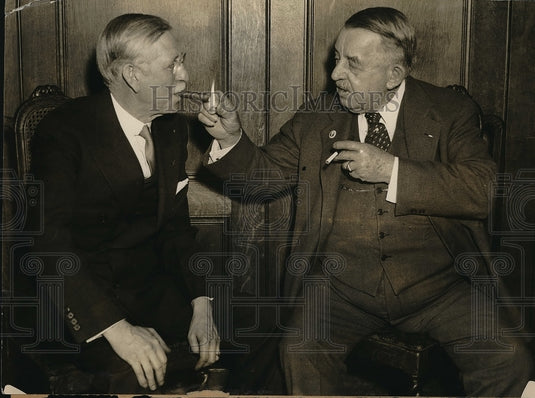 1934 Press Photo Maj Gen Edward Shannon with Maj Gen Adelbert Cronkhite - Historic Images