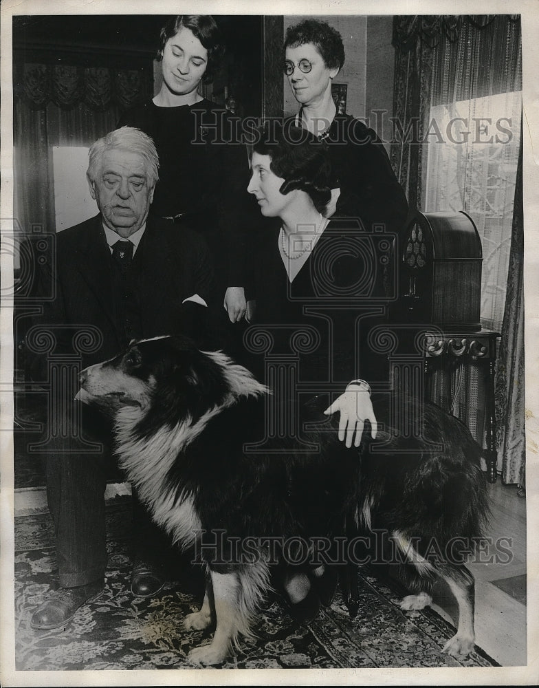 1932 Press Photo Nancy Ann Miller, Mrs Jeannie Miller, Louis Schaffer in Seattle-Historic Images