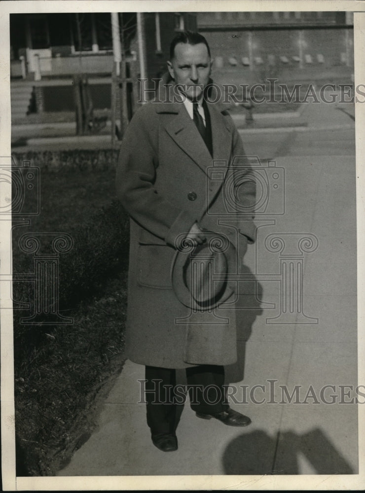 1931 Press Photo Charles T Rubey breakfast guest of President Hoover - Historic Images