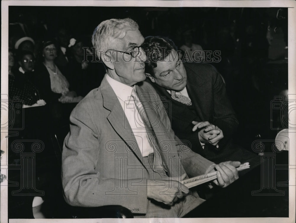 1936 Press Photo Dr.Francis E.Townsend with Atty. at House Townsend Inquiry.-Historic Images