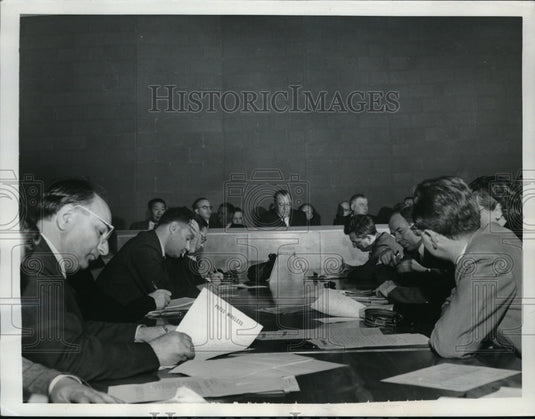 1950 Press Photo United Nations secretary General Trygve Lie at Lake Success NY - Historic Images