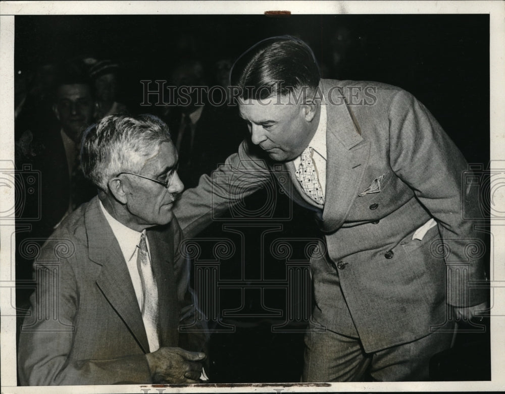 1936 Press Photo Dr Francis Townsend &amp; Rep Martin Smith of Washington - Historic Images