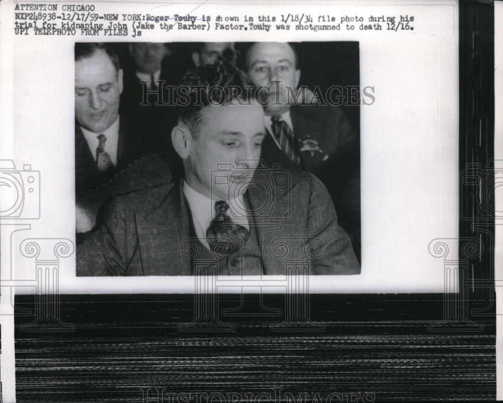 1959 Roger Touhy kidnapping trail John Factor  - Historic Images