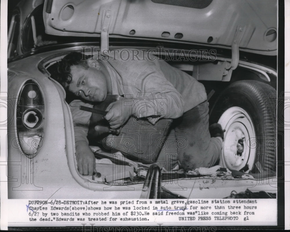 1954 Gasoline Station Charles Edwarsd - Historic Images