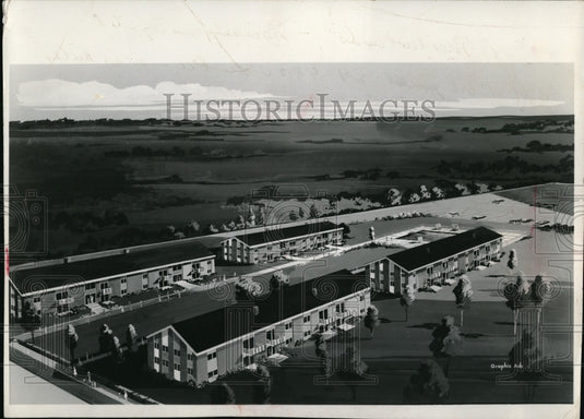1963 Press Photo The Meadowlands Apartment Development - Historic Images