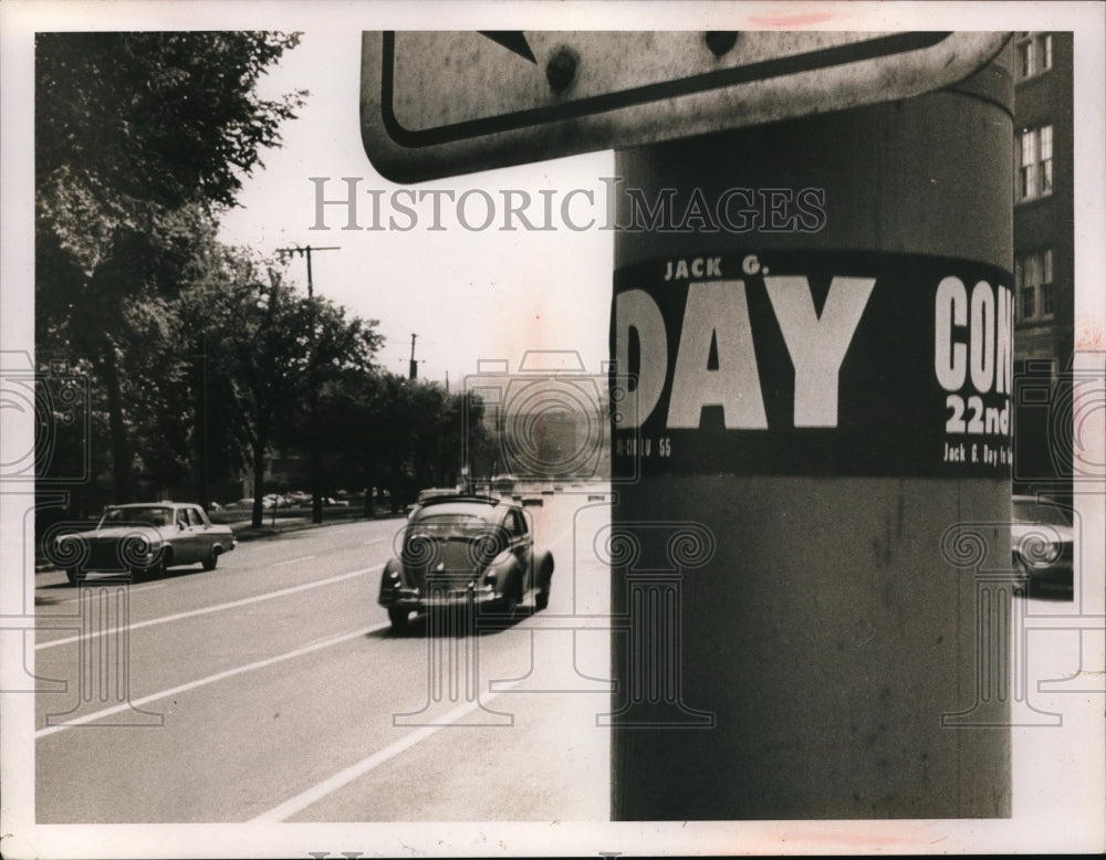 1965 Political Poster for Jack Day on Utility Pole - Historic Images