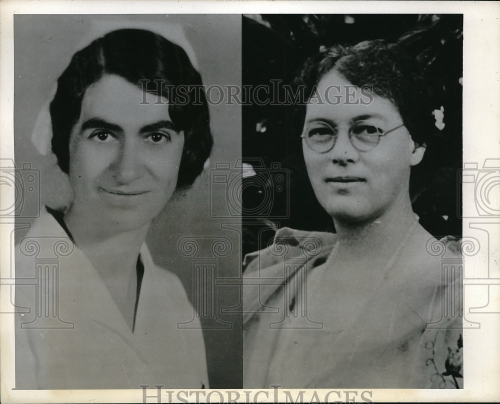 1945 Press Photo Jennie C Adams &amp; Dorothy Bowel Evangelist from Denver - Historic Images