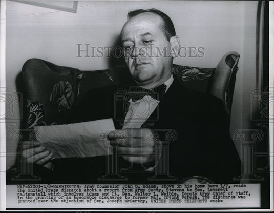 1955 Army Counselor John G. Adams - Historic Images