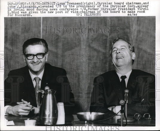 1970 Lynn Townsend Chrysler Board Chairman John J. Riccardo - Historic Images