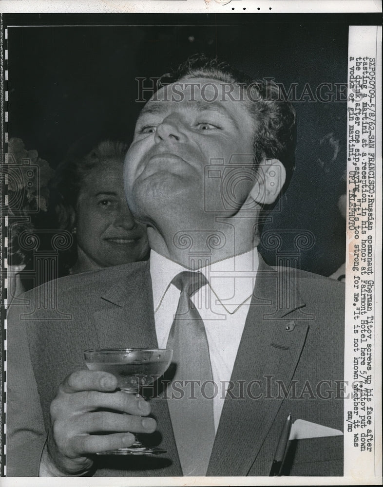 1962 San Francisco,Russian cosmonaut Gherman Titov at a reception - Historic Images
