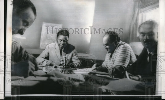 1961 Press Photo Moise Tshombe at Press Conference on Mobilization of Katanga's - Historic Images