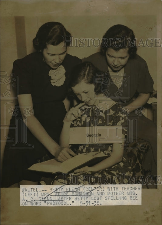 1938 Alice Bohannon & Mrs AC Glenn Comfort Betty Glenn - Historic Images