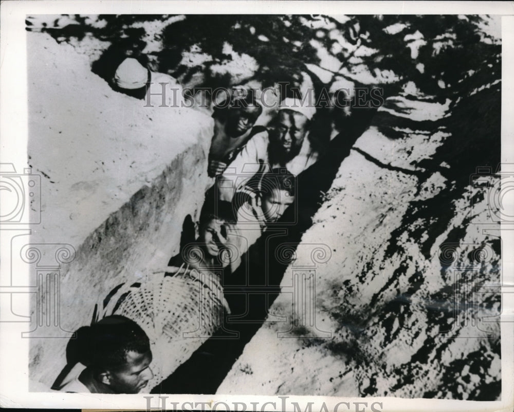 1944 Indians in a Slit Trench during battle in Buthiduang - Historic Images