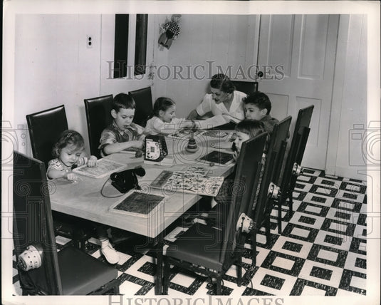 1955 Niagra Research Foundation in Meadeville, Pa. cerebral palsy - Historic Images