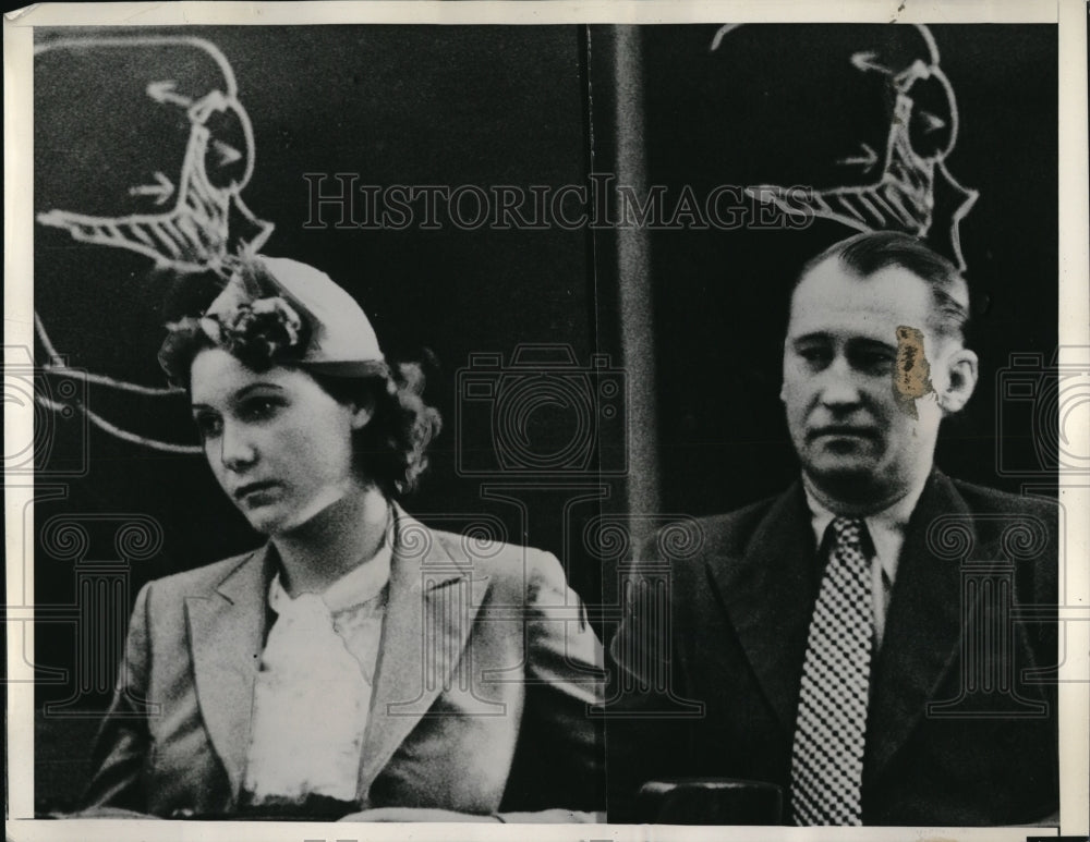 1936 Press Photo Charles James &amp; Lois Wright, murder trial - Historic Images