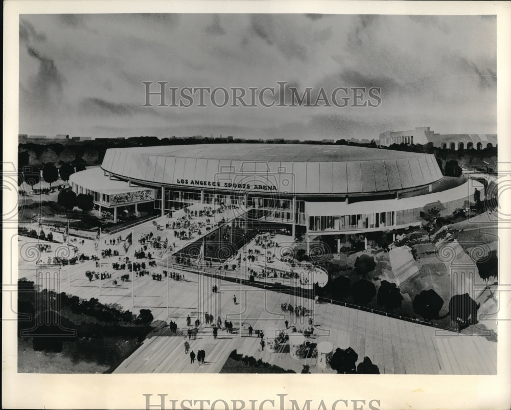 1959 Press Photo LA, Calif. Memorial Sports Arena for the Natl Democratic Conv. - Historic Images