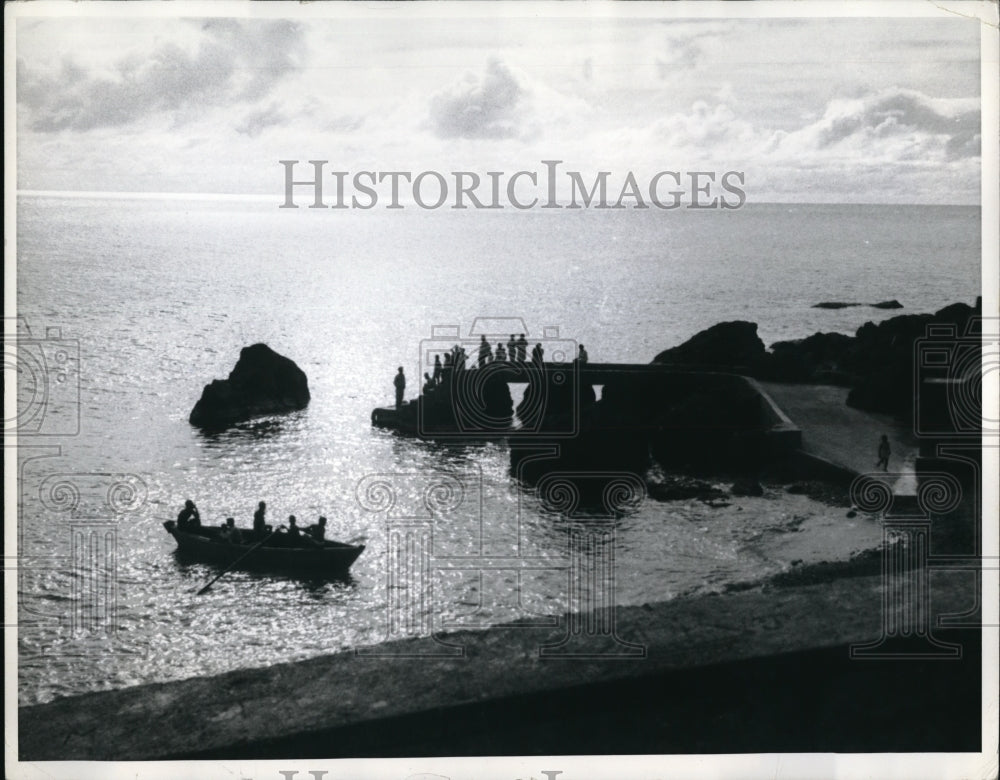 1969 Press Photo Saba, netherland Antilles,village fishermen