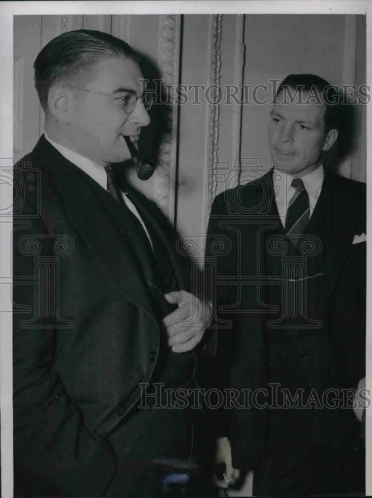 1938 Press Photo Big Ten coaches U of Ia. Dr Ed Anderson, Northwestern's Waldore - Historic Images