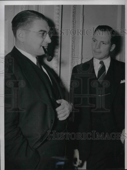 1938 Press Photo Big Ten coaches U of Ia. Dr Ed Anderson, Northwestern's Waldore - Historic Images