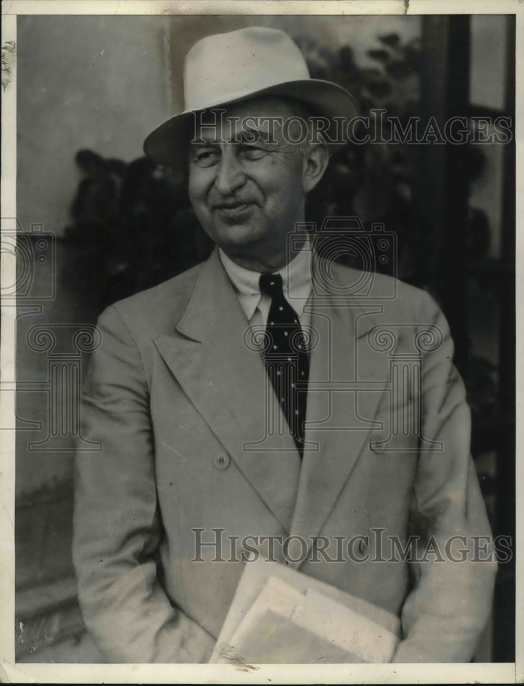 1937 Press Photo Coral Gables, Fla.Charles francis Adams, Suffolk Downs owner-Historic Images