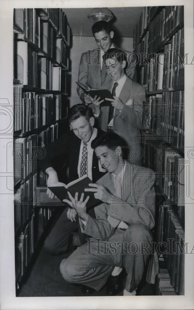 1949 Press Photo Providence, R.I. Brown Univ. Sam, Urban,Cyrus,John  Flanders - Historic Images