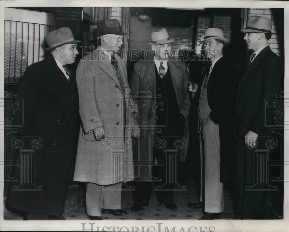 1935 Press Photo Printer &amp; Pressmans Union, JA Wilson,C Claherty,WR Criebel-Historic Images