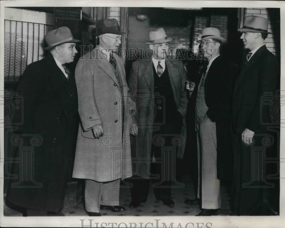 1935 Press Photo Printer & Pressmans Union, JA Wilson,C Claherty,WR Criebel-Historic Images