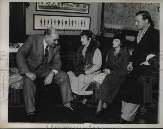 1934 Penn State Police Comm. ML Adams, Mrs A Gaspaton, L Ellis - Historic Images