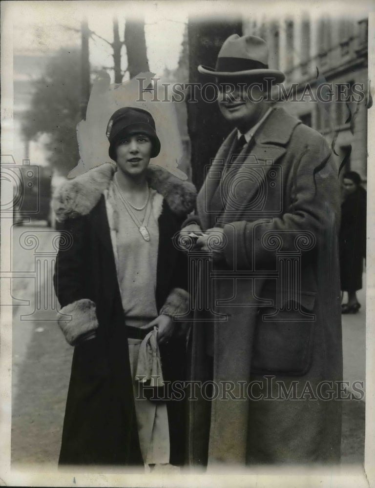 1927 Press Photo Paris, France Mr &amp; Mrs Frederick Almy to wed - Historic Images