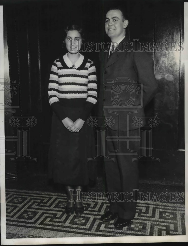 1932 Press Photo Ross Allen, Dorothy Eiler, H Clubs of America - Historic Images