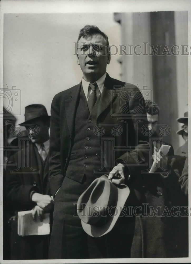 1932 HF Hall President Social Problems Club Of Columbia University - Historic Images