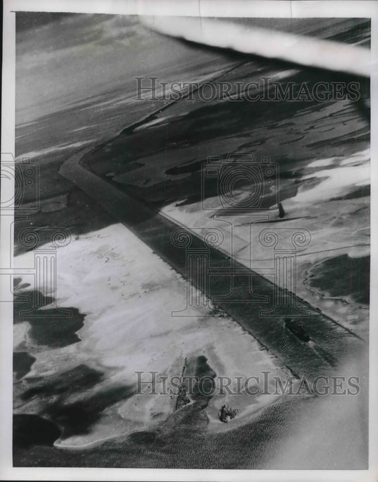 1951 Press Photo Arial view of the Suez Canal - Historic Images