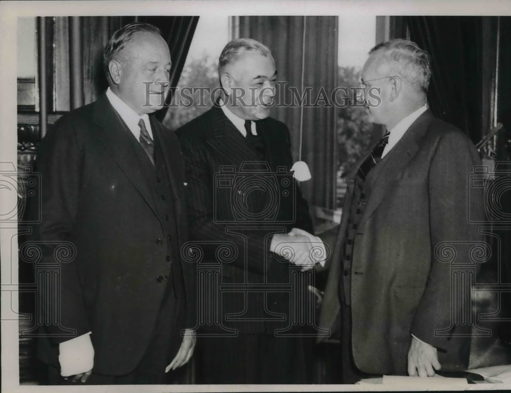 1936 Press Photo Col. A. Little, Robert Church, Gov. Alf Landon-Historic Images