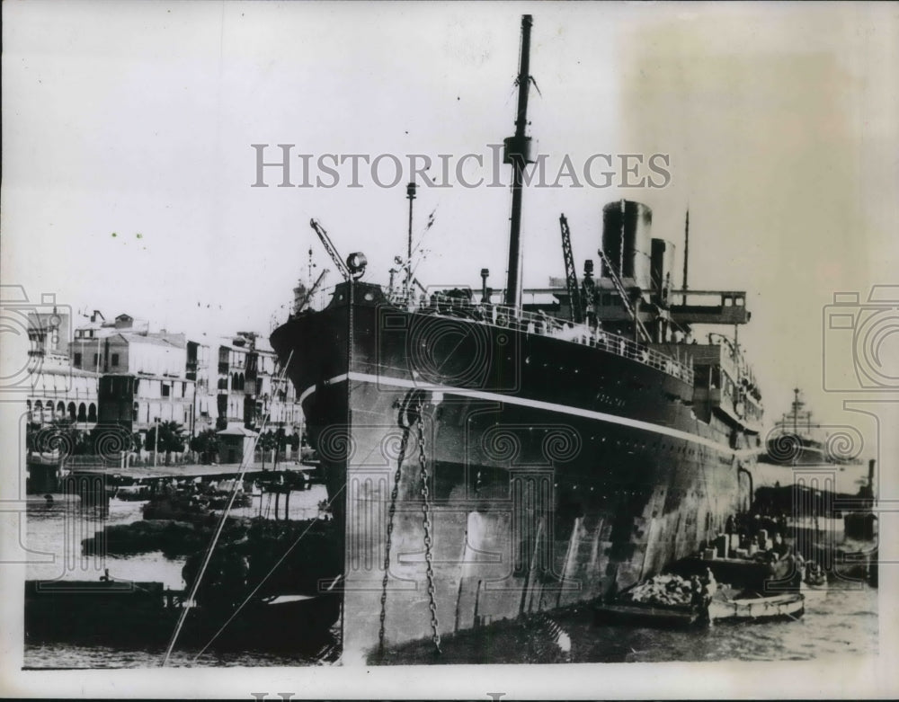 1935 Italian transport ships at Port Said, Egypt - Historic Images