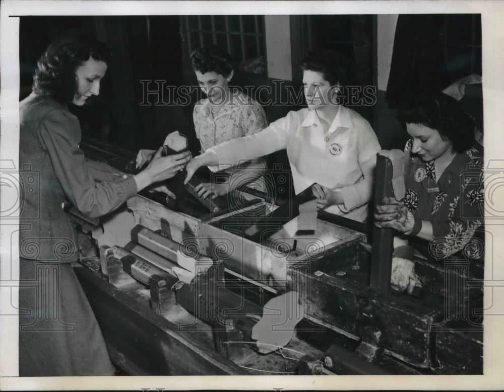 1945 NYC, girls assemble incendiary bombs at Unexcelled Mfg. plant-Historic Images