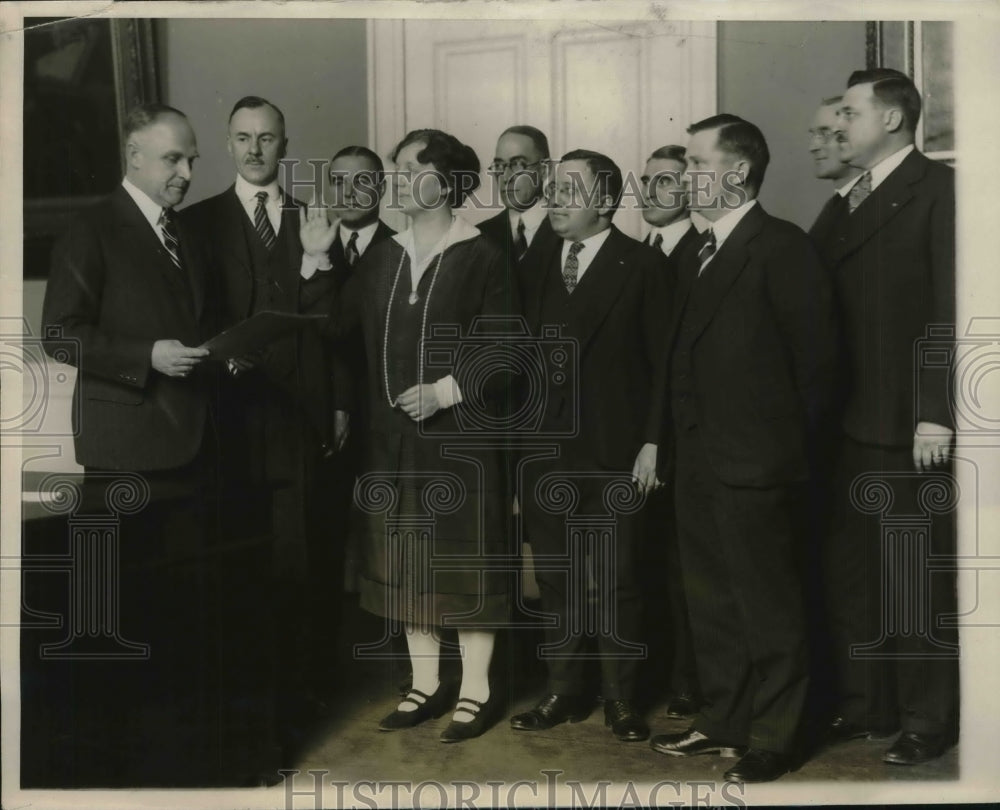 1927 Press Photo Mass Gov Fuller,AG A Reading,G Calaghan,Judge Callaghan-Historic Images