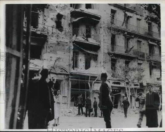 1942 Algiers, Africa damaged bldgs from German raids  - Historic Images