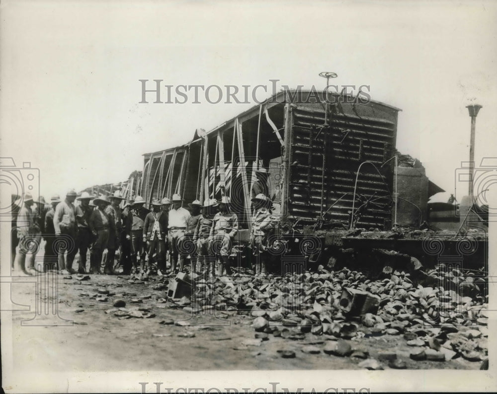 1929 Rebel Train Containing Food &amp; Ammunition Bombed Near Jiminez-Historic Images