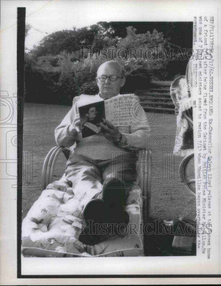 1962 Sussex, England, Ex Chancellor Selwyn Lloyd at his home - Historic Images