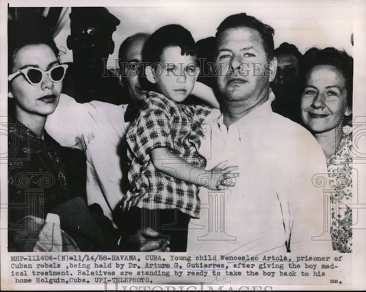 1958 Press Photo Wenceslao Artola a Child Prisoner of Cuban Rebels - Historic Images