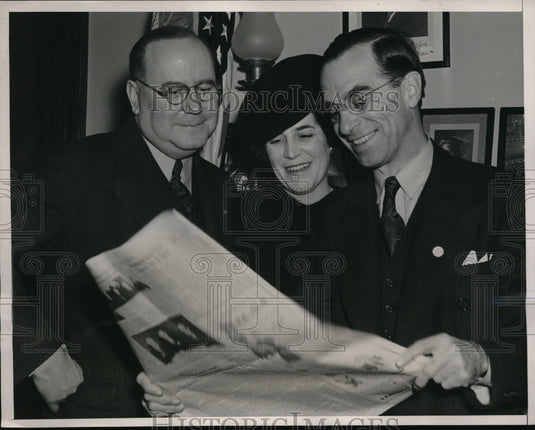1940 Verne Marshall Iowa Publisher & Mrs Marshall - Historic Images