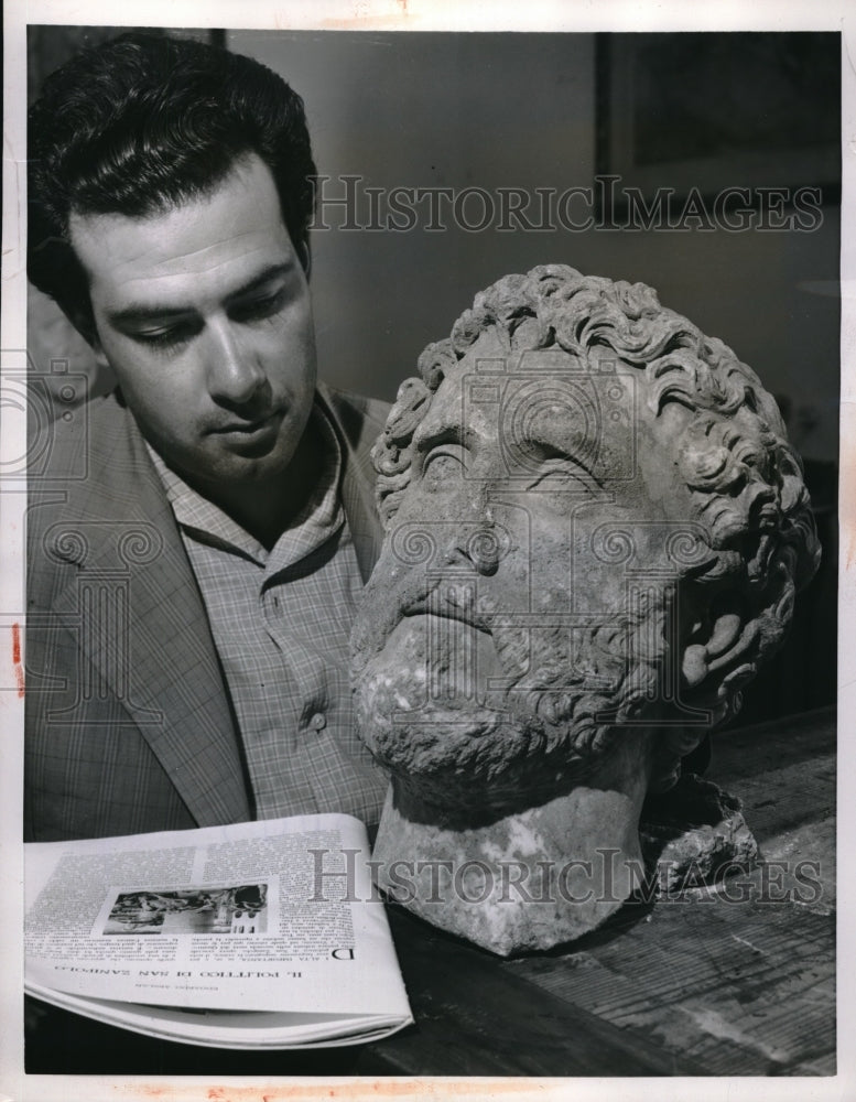 1955 Professor Gabriele Graziani, Italian Archeology expert - Historic Images