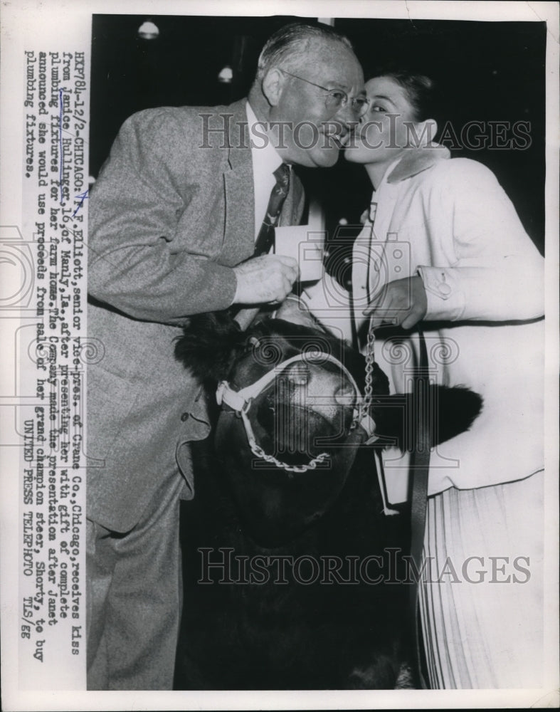 1954 Press Photo F.F. Eliott Senior VP Crane Co. Janice Hullinger-Historic Images