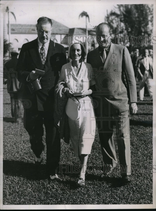 1936 Hileah Park, Fla. George Singer, Mr & Mrs John Rutherford-Historic Images